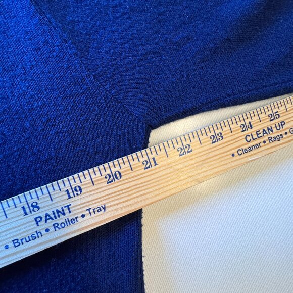 VTG Heritage Vneck Sweater Mens Large Navy Duck Logo Academia Grandpacore - Picture 7 of 8